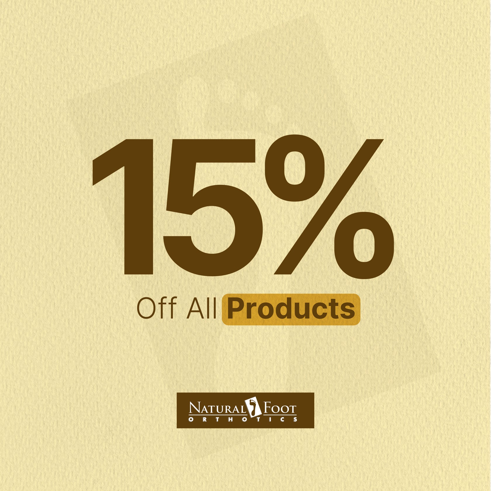 15% Off All Products