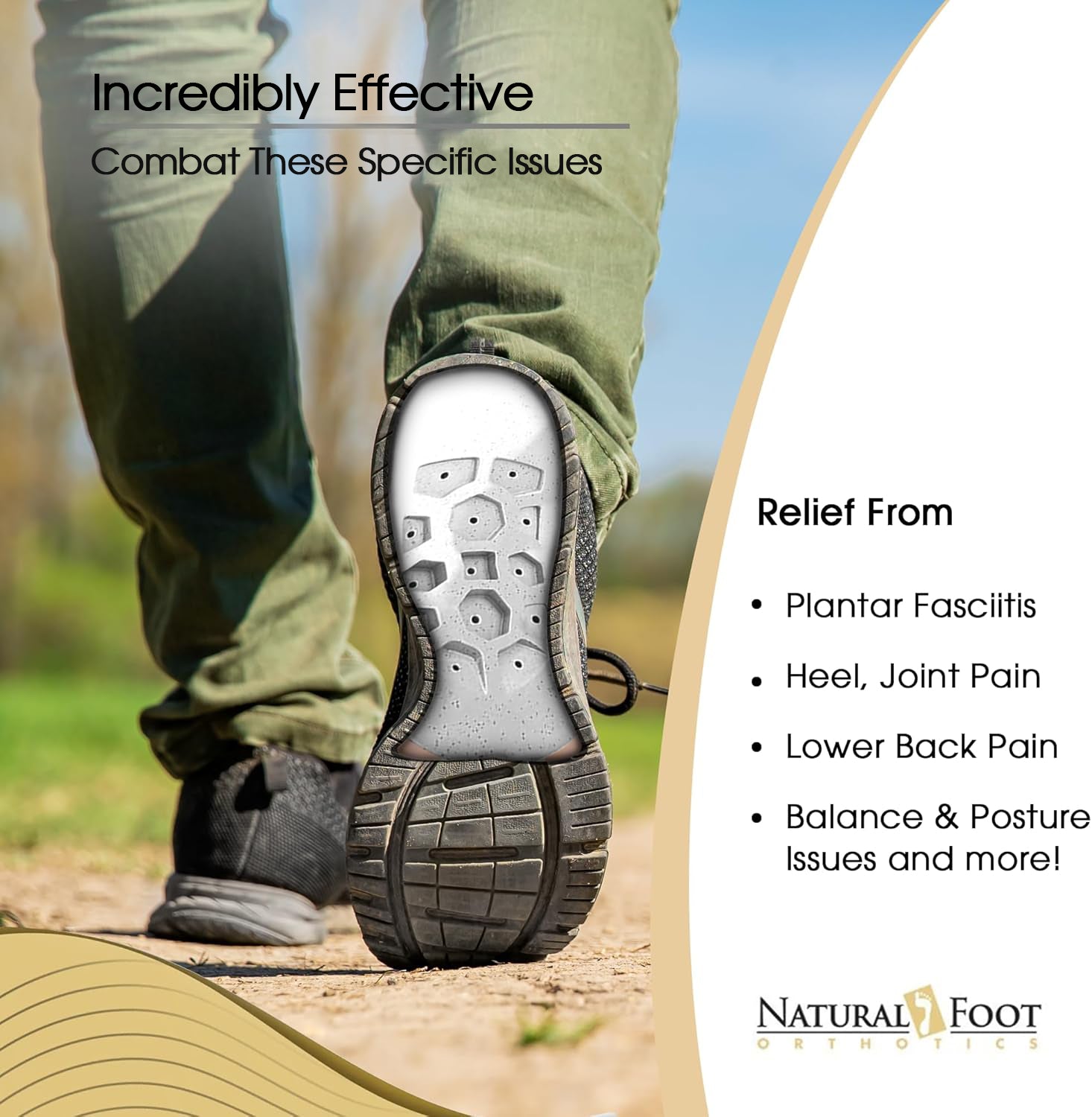 Intermediate Orthotic Stabilizer | Insoles Designed for Medium to High Arches