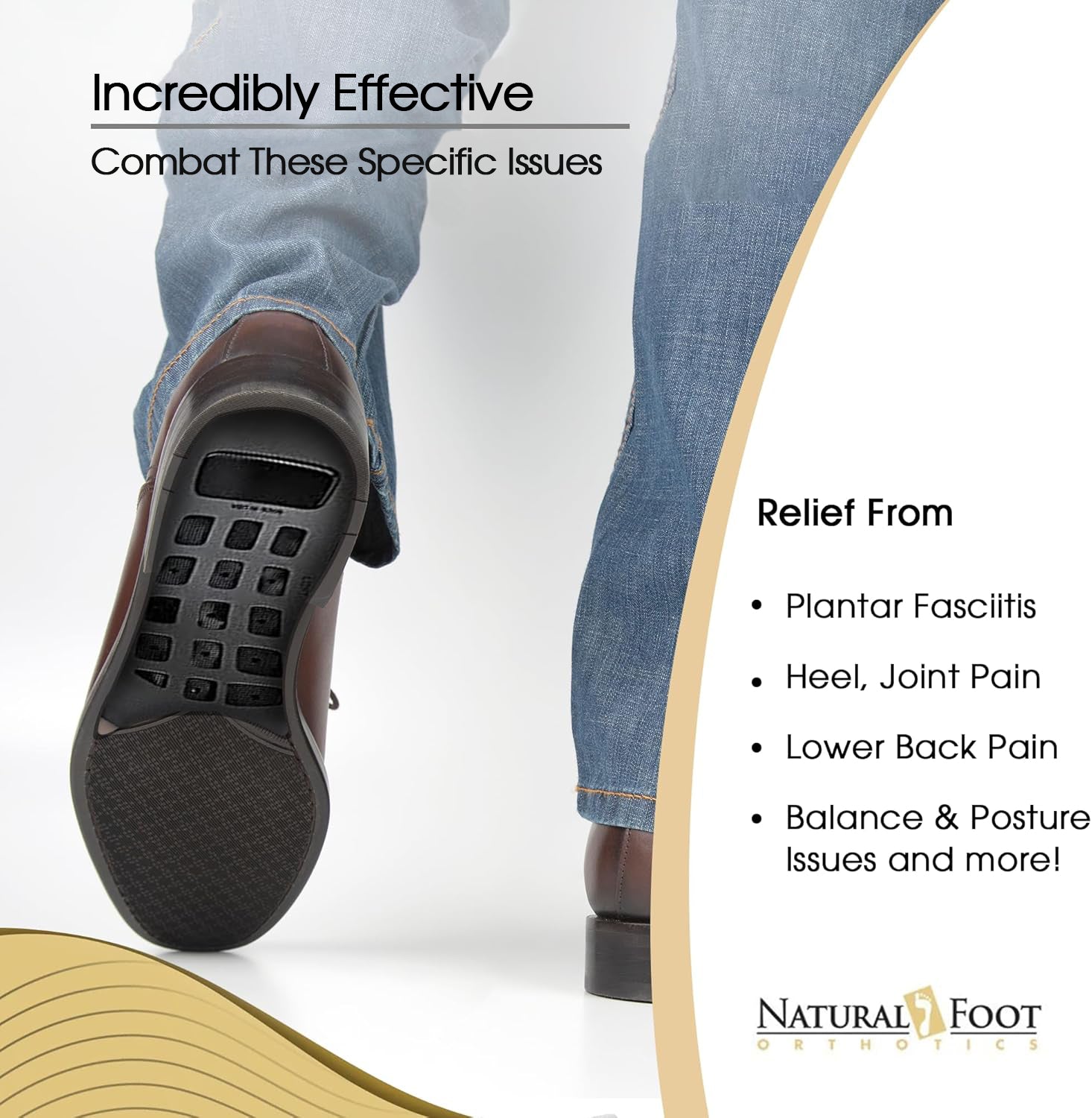 Slim Orthotic Stabilizer | Insoles Designed for Low to Flat Arches