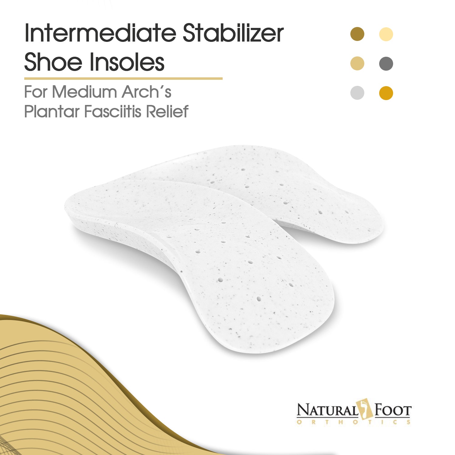 Intermediate Orthotic Stabilizer | Insoles Designed for Medium to High Arches