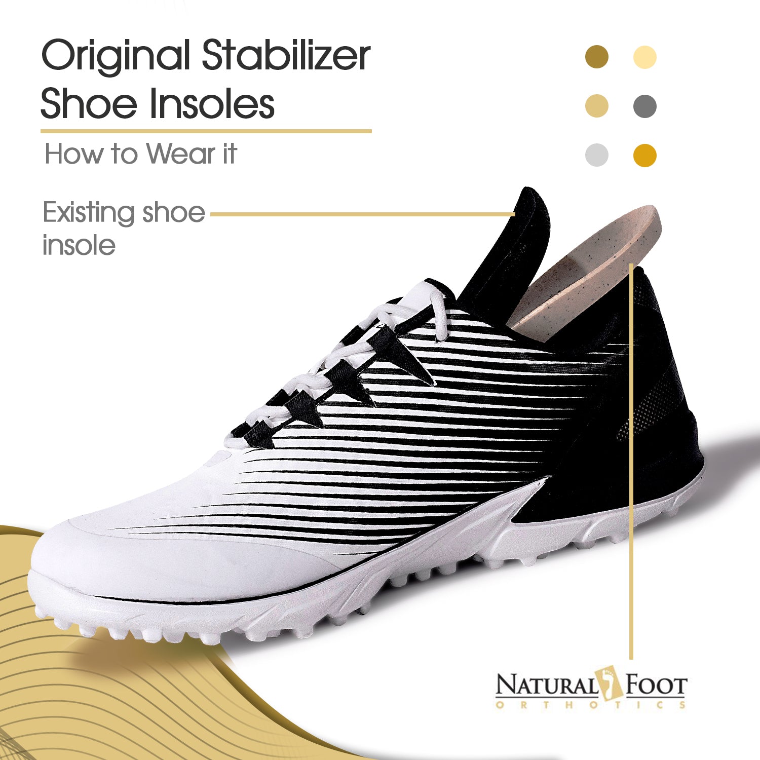 Original Orthotic Stabilizer | Insoles Designed for High Arches