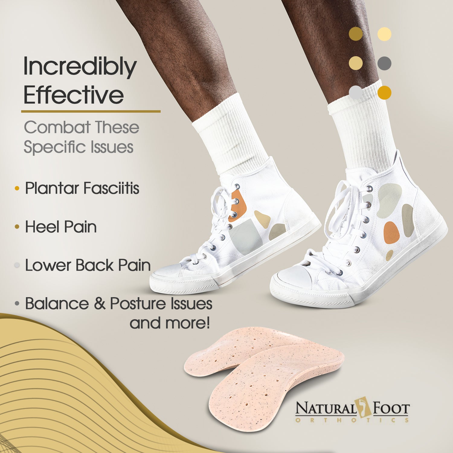 Original Orthotic Stabilizer | Insoles Designed for High Arches