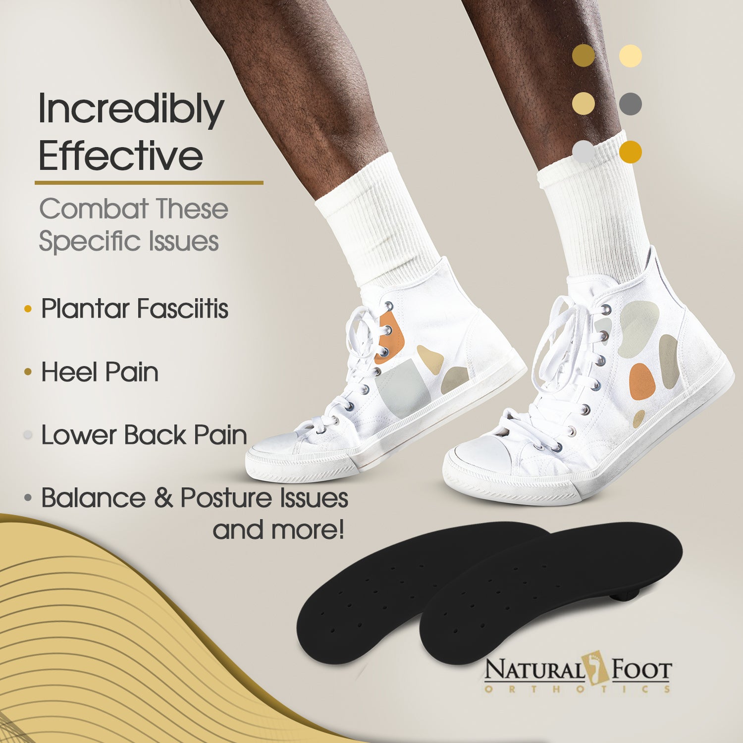 Slim Orthotic Stabilizer | Insoles Designed for Low to Flat Arches