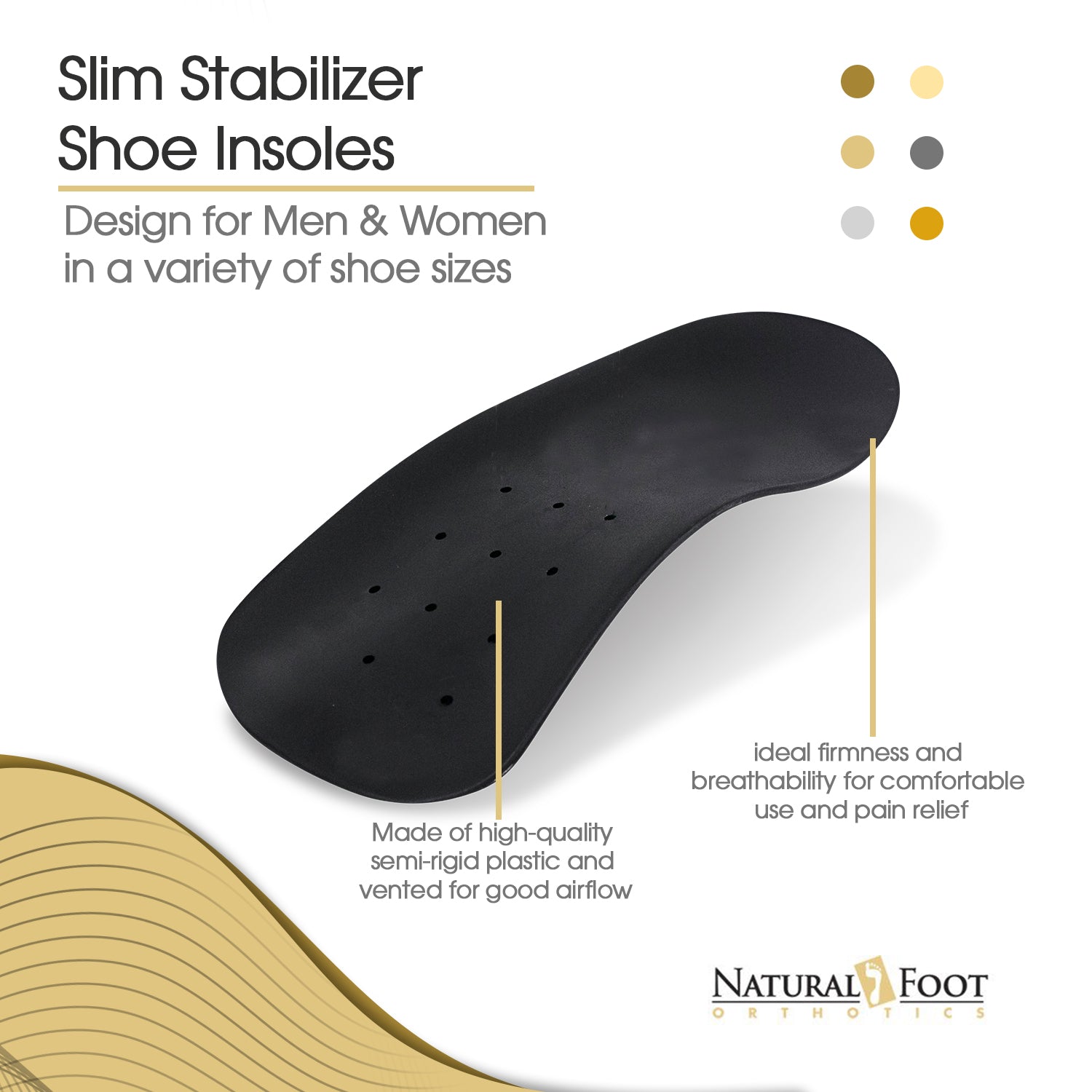 Natural Foot Orthotics - Intermediate Arch Support